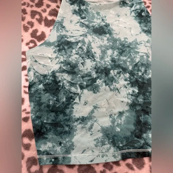 NWOT Old Navy Active PowerChill Longline Sports Bra in Teal Tie Dye Size Small - Picture 5 of 17